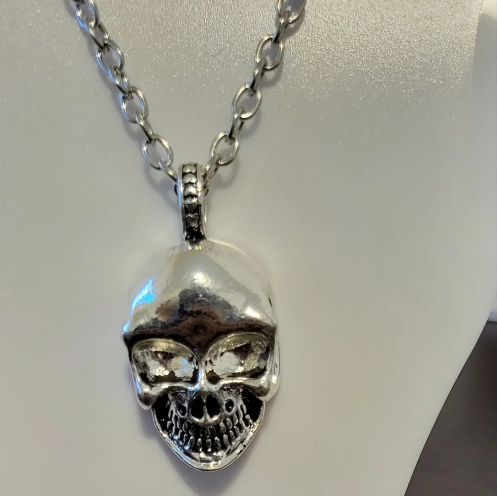 New unisex skull pendant and chain
